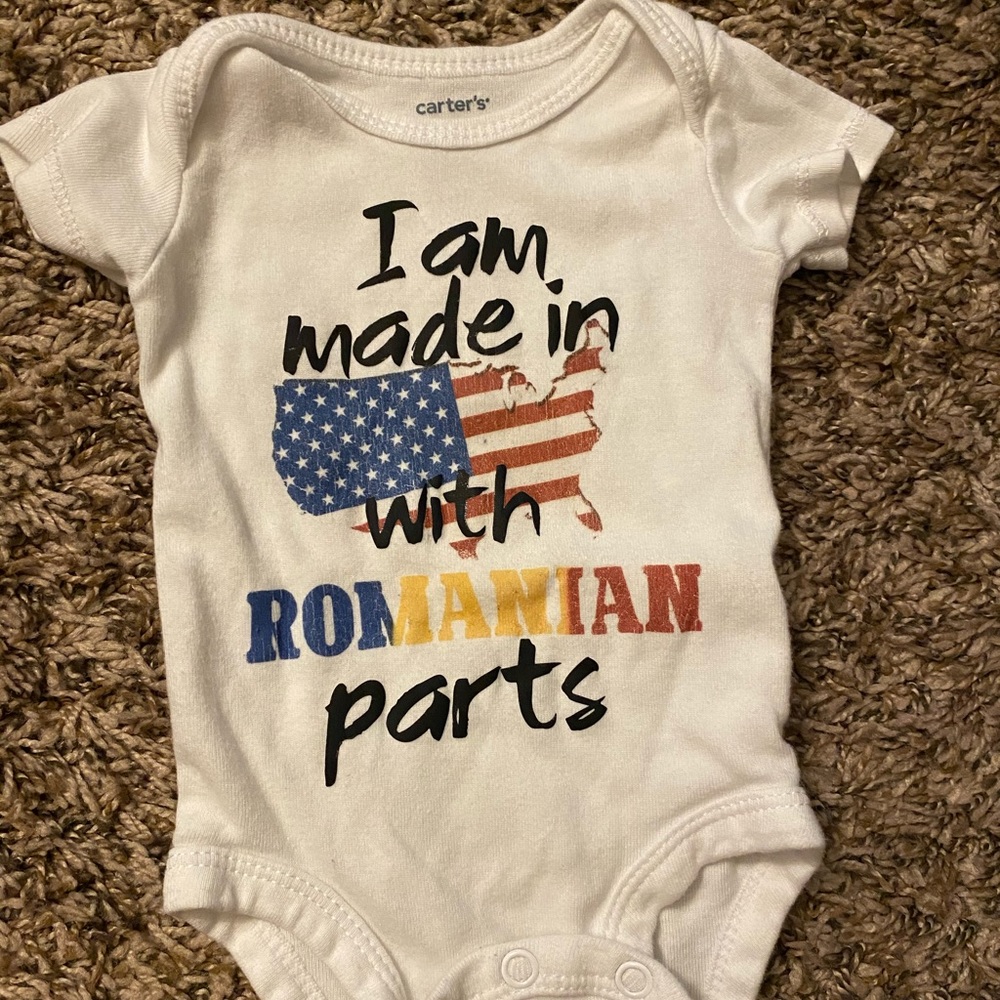 Personalized baby onesie -  romanian